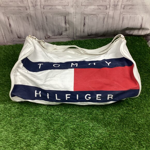 Vintage 90s Tommy Hilfiger Duffel Bag Large